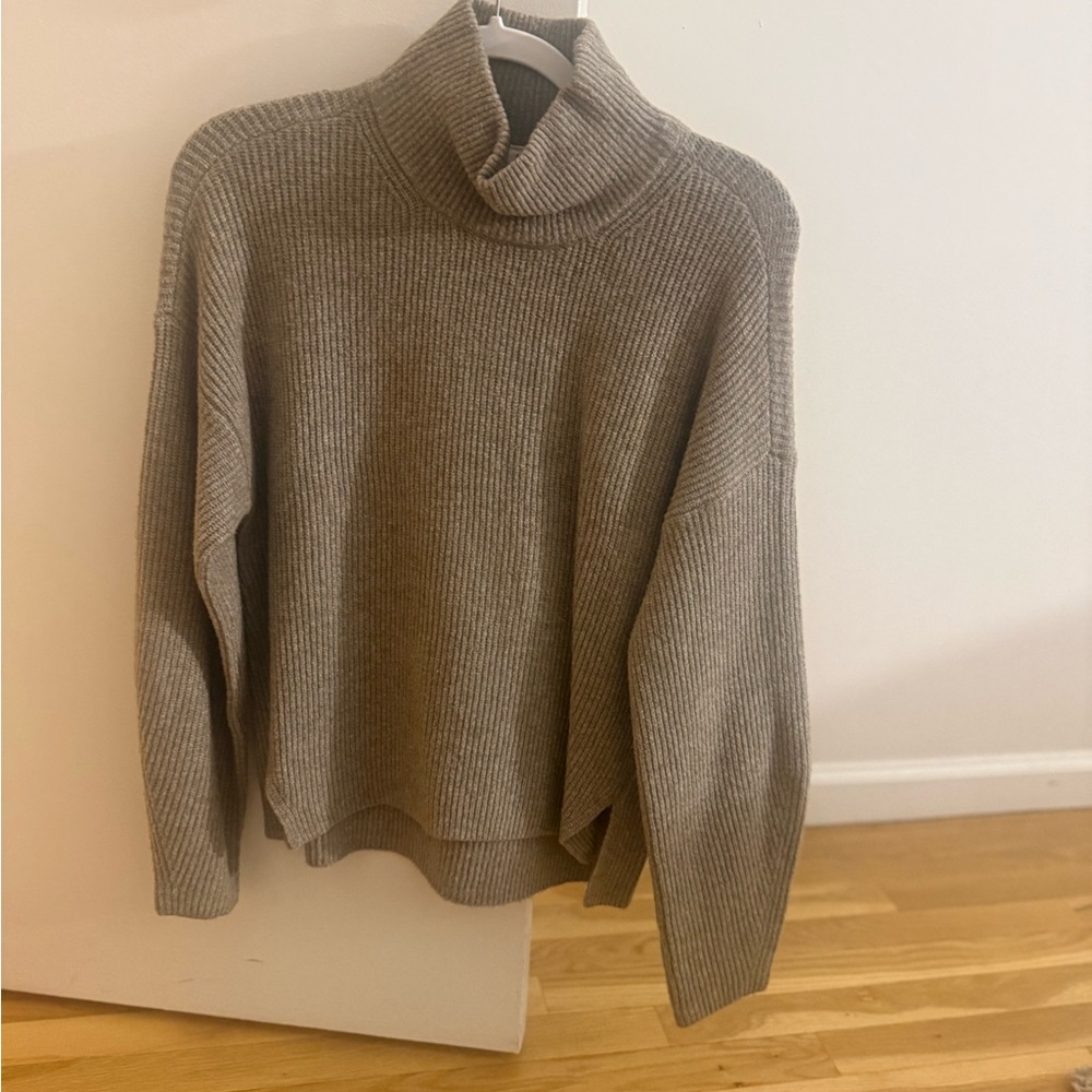 Women’s Taupe Turtleneck Sweater